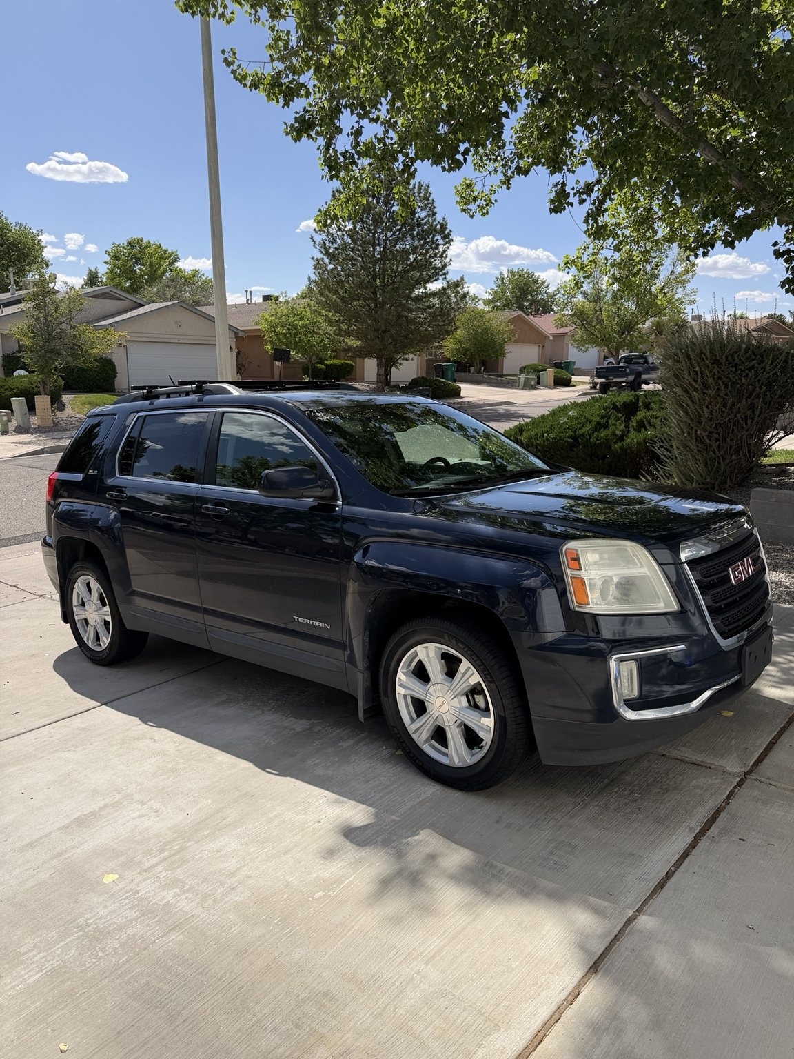 Finished GMC Terrain exterior photographed outdoors after a complete detail